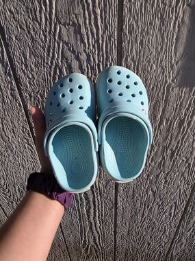 Crocs Toddler Light Blue Platform Clogs C6/C7